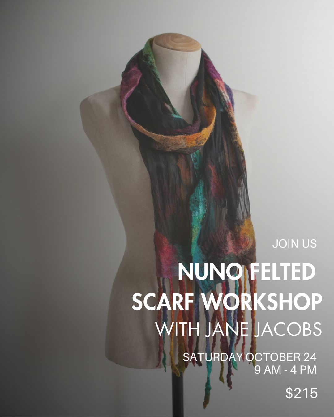 Nuno Felted Scarf Workshop with Jane Jacobs