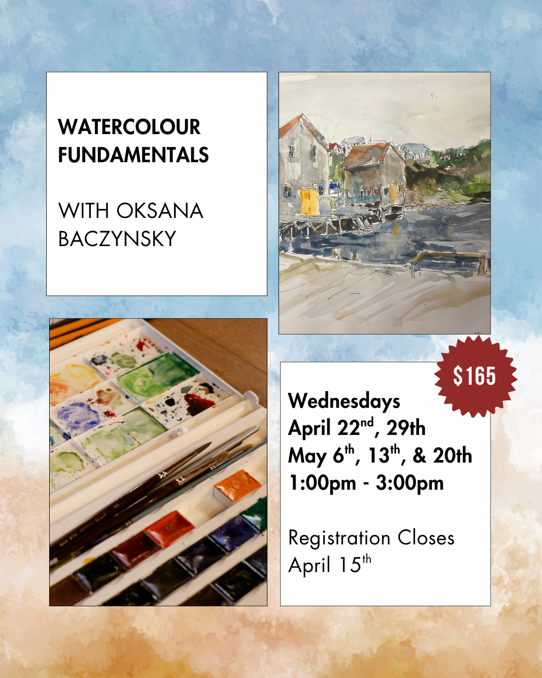 Watercolor Fundamentals with Oksana Baczynsky